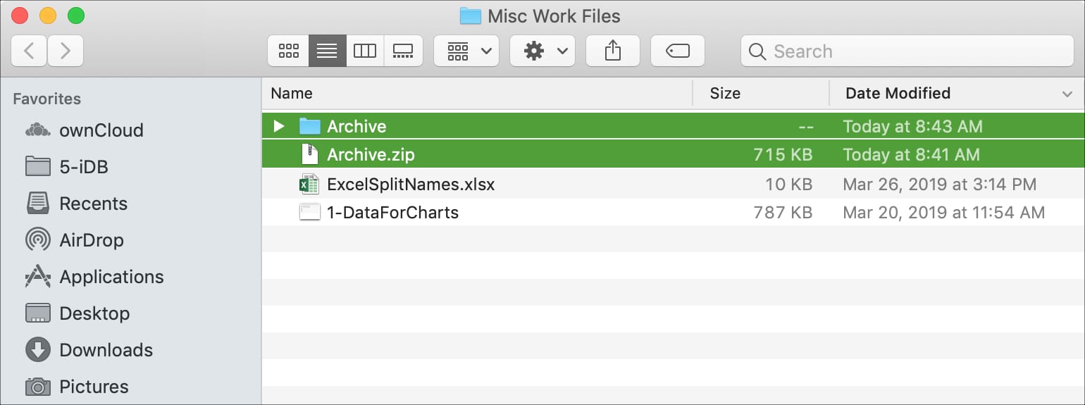download zip files on mac