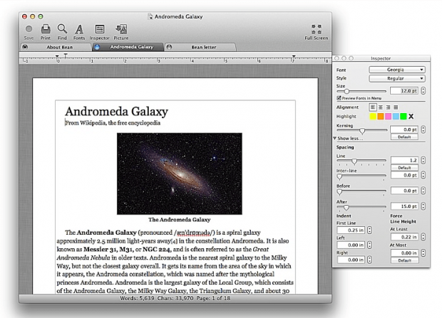 simple fast word processor for mac os x